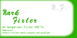 mark fixler business card